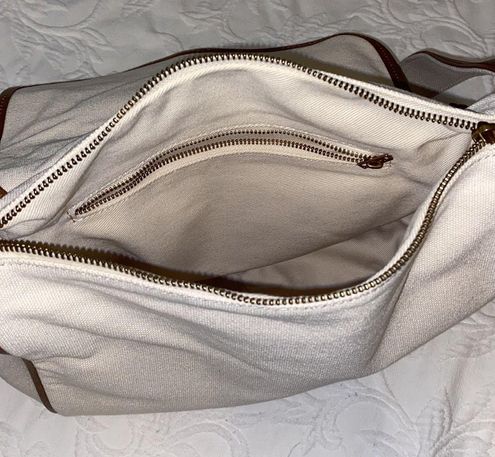 Brandy Melville cream canvas messenger bag - $50 - From Denise