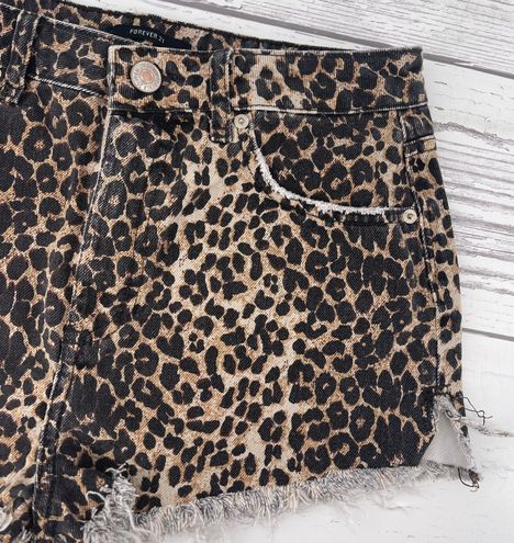 Leopard print shorts forever 21 sales