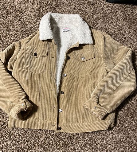 TJ Maxx Beige Corduroy Jacket Tan Size 