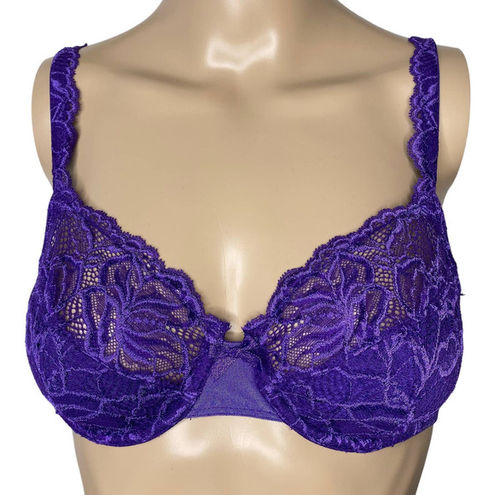 Bali 6543 Bra 34B Lace Desire Underwire Bra Purple Size 34 B - $16