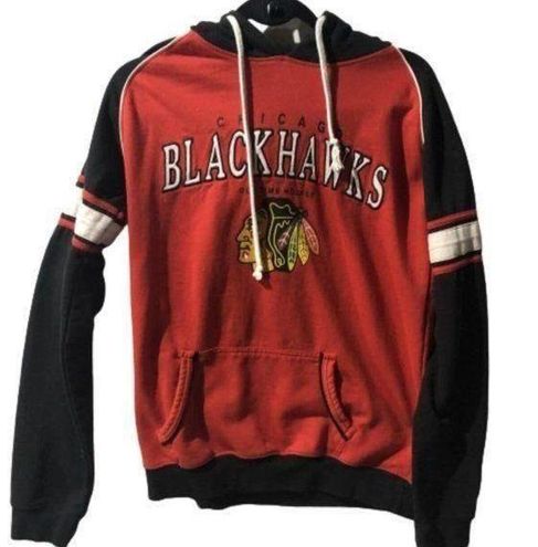 Chicago Blackhawks Hoodie Pullover Old Time Hockey Hoody Womens Small