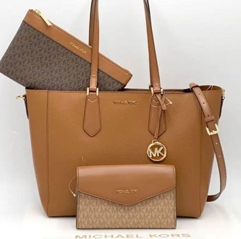 MICHAEL Michael Kors KIMBERLY 3 IN 1 TOTE SET - Handbag - luggage/brown 