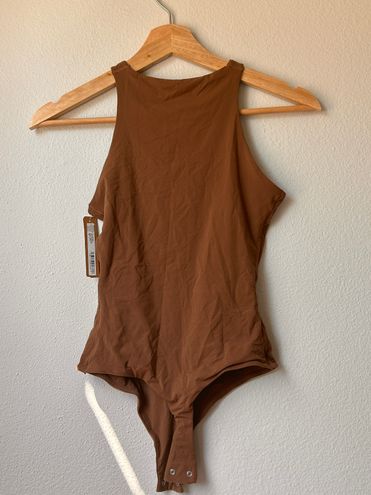 SKIMS FITS EVERYBODY HIGH NECK BODYSUIT JASPER -Small NWT