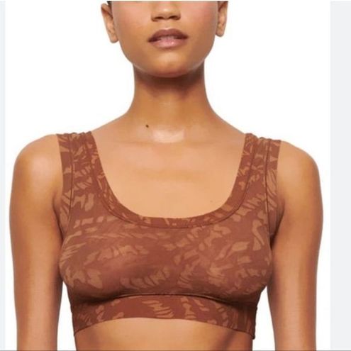 SKIMS NWT Mesh Scoop Neck Bralette in Latte Swirl Size XXS