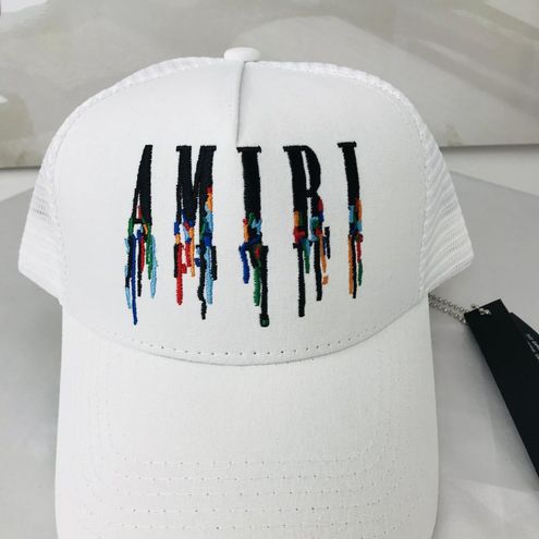 AMIRI Embroidered Paint Drip Core Logo Cap White - SS22 - US