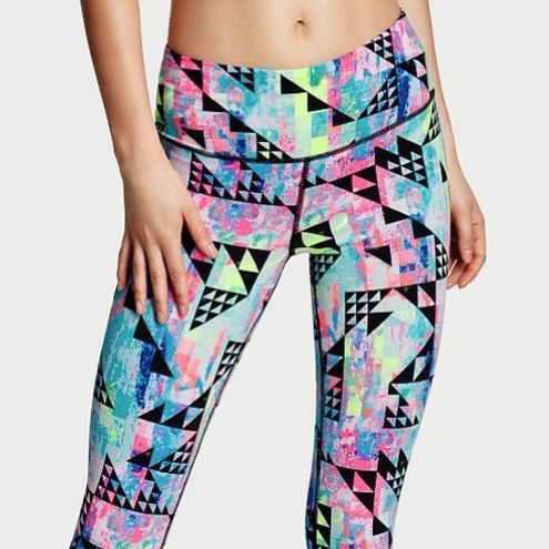 Victoria's Secret Sport Neon Geometric Knockout Crop Leggings - $49 (44%  Off Retail) - From Kelsey