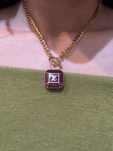 Louis Vuitton Vintage Repurposed Necklace Gold - $166 (44% Off