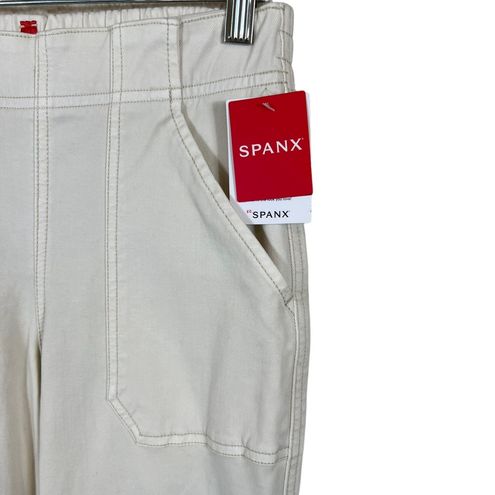 Spanx, Stretch Twill Cargo Jogger Pants Parchment