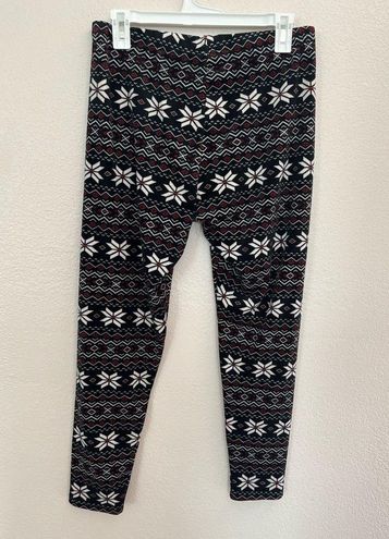 No Boundaries Size XL Velour Holiday Christmas Leggings Black