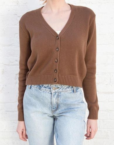 brown brandy melville cardigan