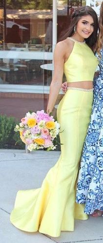 Sherri Hill Yellow Mermaid Prom Dress Size 00 - $200 (66% Off