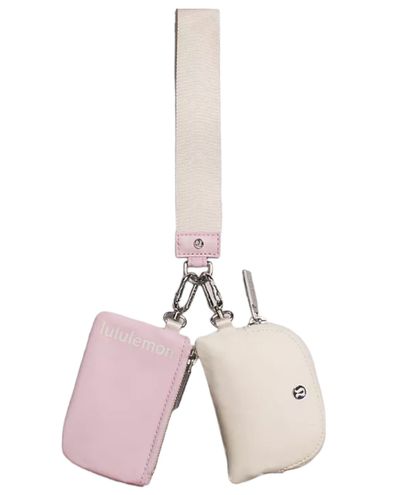 Lululemon Holiday Collection❄️ Dual Pouch Wristlet in White Opal/ Pink  Mist/ Gold Hardware 🤍 💗✨DM to Pre-Order💌 ETA: 7-10