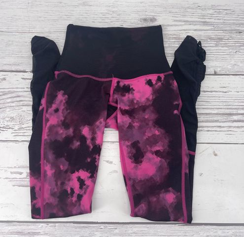 Lululemon Sweaty Endeavor Tight-Blooming Pixie Raspberry Black