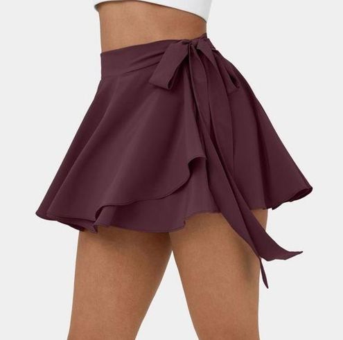 Women's Breezeful™ High Waisted Asymmetric Ruffle High Low Flowy 2-in-1  Quick Dry Dance Skirt - Halara