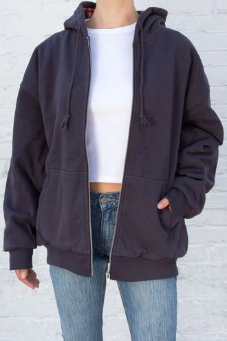 BRANDY MELVILLE FADED blue zip up Christy hoodie jacket NWT sz S/M £51.58 -  PicClick UK