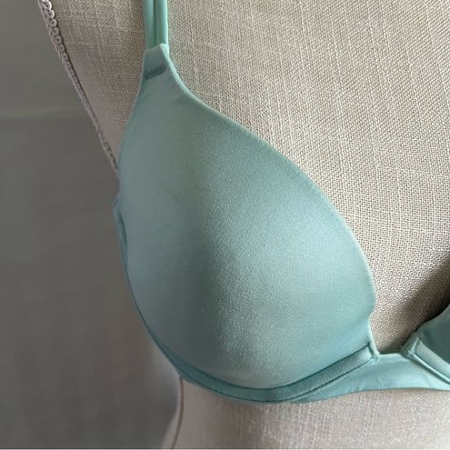 Victoria's Secret Push Up Underwire Blue Bra Size 36C - $19 - From