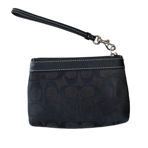 Coach Black Monogram Wristlet Zip Bag - $27 - From Rachael