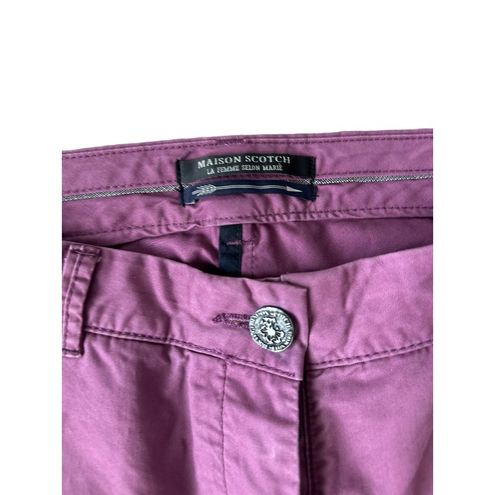 Women's Purple Straight-Leg Pants