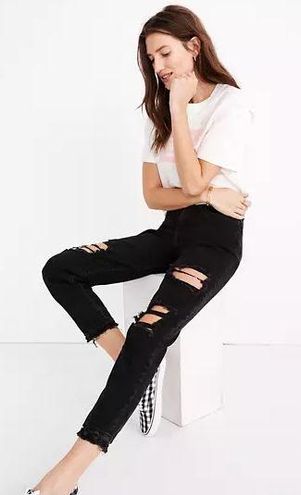 Madewell High Rise Mom Jeans Black Size 