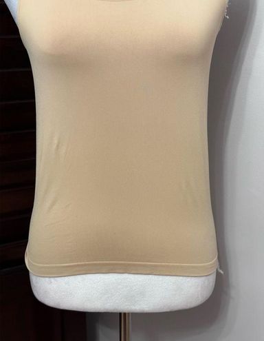 SKIMS Tank Top Women's 1X Plus Beige Solid Sleeveless Scoop Neck