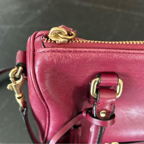 Coach  Legacy Mini Satchel & Double Zip Wallet - Leather Purse in Deep  Port - $73 - From Lauren