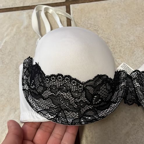 Maidenform White Black Lace Bra 34C Size undefined - $10 - From