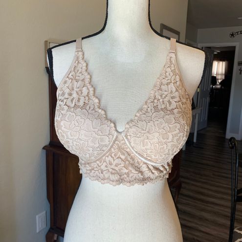 Maidenform Wireless Lace Longline Bra Tan Size 38 D - $20 (50% Off