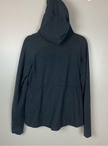 Lululemon cinch side charcoal gray zip up hoodie size 10