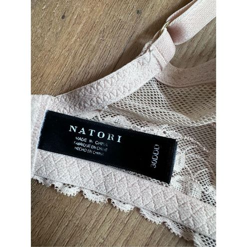 Natori Cherry Blossom Bra 30DDD Cameo Rose Lace Lingerie