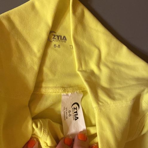 Zyia Yellow Capri leggings Size 8 - $37 - From Amber