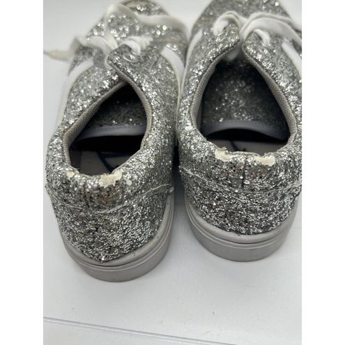 Boutique Blue Suede Shoes Silver Sparkle Sneakers Size 7 - $19 - From  Heather