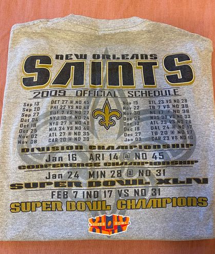 New Orleans Saints T-Shirt Super Bowl Champions 2009 - Tarks Tees