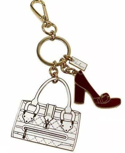 Louis Vuitton Burgundy / Gold Key and Lock Keyholder / Bag Charm