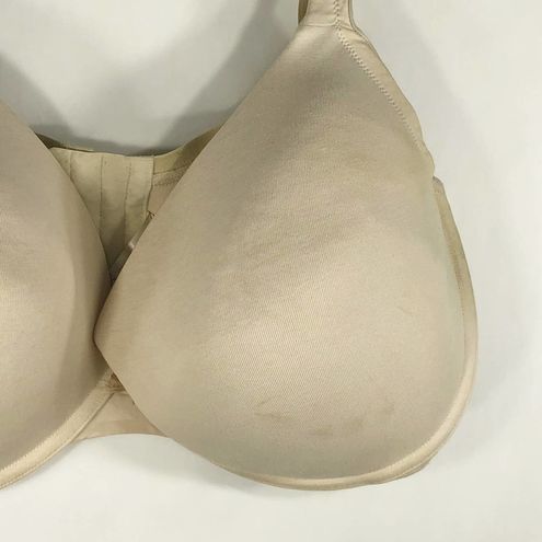 Cacique 44G Bra White Plunge Cotton Stretch Plus Size Lane Bryant Underwire  54 - $23 - From Bailey