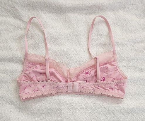 Savage X Fenty cotton candy bad gal doodle print bralette size small … -  $24 - From Stylish