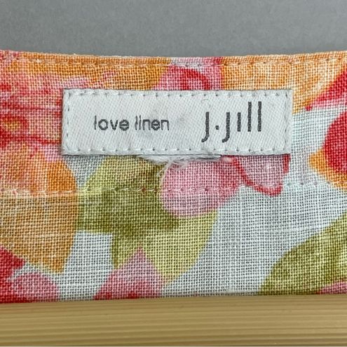 J.Jill Love Linen Dress Floral Shift Sleeveless Pockets Notched V-Neck  Spring Size XL - $32 - From Jupiter Juniper