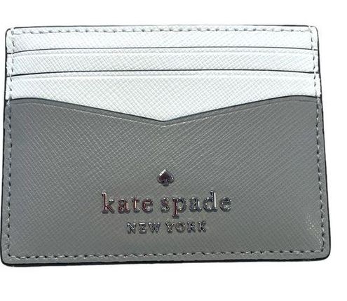 Kate Spade Staci Colorblock Saffiano Leather Card Case Wallet