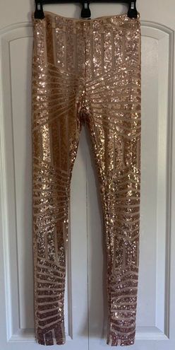 Gianni Bini Sequin Leggings Gold Size XS 20 74 Off Retail