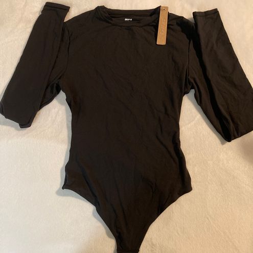 SKIMS Fits Everybody Long Sleeve Bodysuit NWT S Black - $43 (36% Off  Retail) New With Tags - From Ali