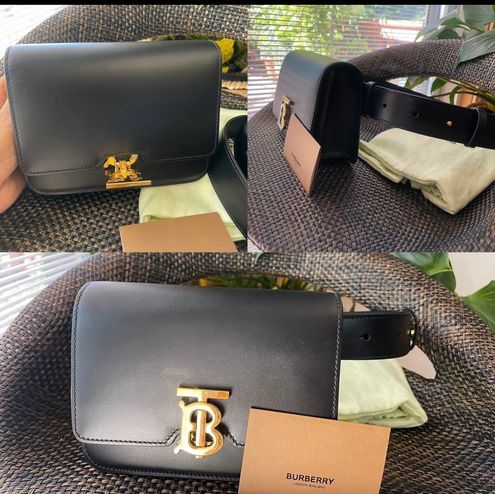 Burberry Authentic TB Belt Bag Leather Black - $555 (60% Off Retail