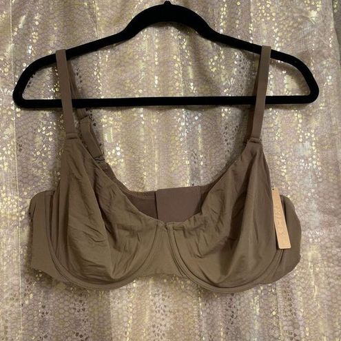 SKIMS Fits Everybody Unlined Demi Underwire Bra, Brown/Oxide 40DD NWT Size  undefined - $41 New With Tags - From Jessica