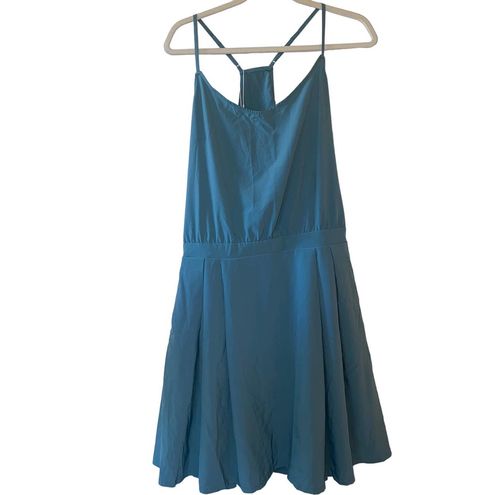 Halara NWT Adjustable Strap Backless Cut Out Pleated Mini Dress Size L Blue  Size L - $22 New With Tags - From Caitlin