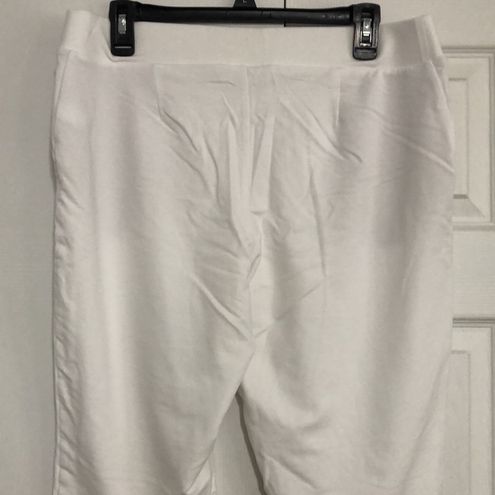 J.Jill Pure Jill Affinity French terry slim crop white pants