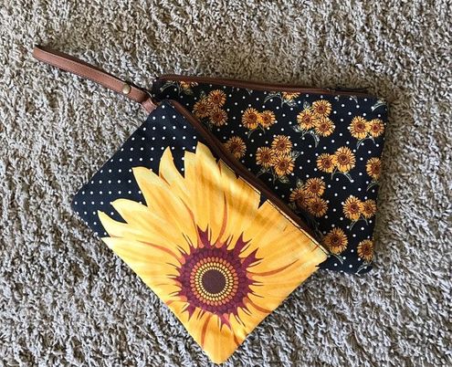 kate spade sunflower purse and wallet set