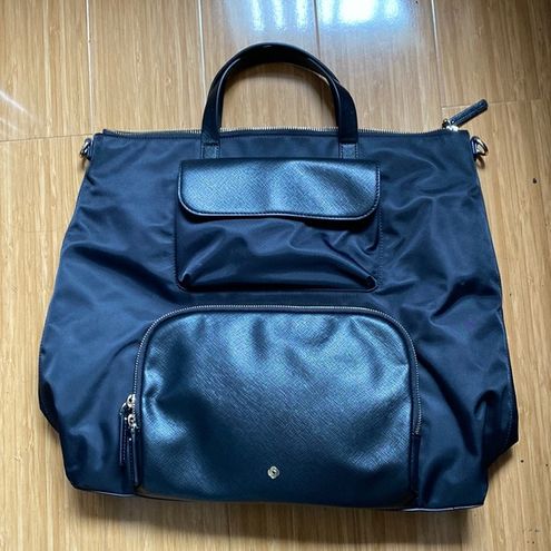 Nylon/Saffiano Work Tote