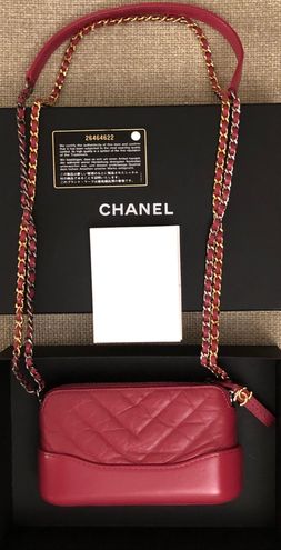 Chanel Gabrielle Double Zip Clutch with Chain Quilted Aged