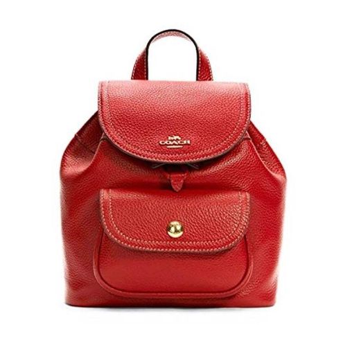 Coach Pennie Backpack 22 Red Leather Adjustable Straps NWT $350