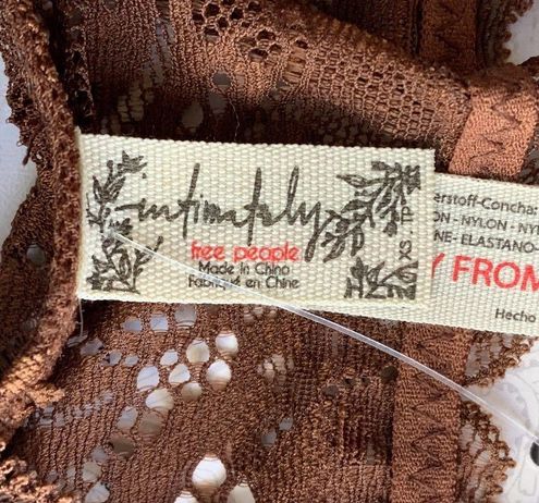 Free People NWT Intimately Last Dance Lace Halter Bralette in Umber Earth  Brown Size XS - $30 New With Tags - From Desert