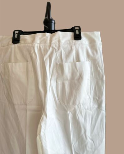 Everlane The Wide Leg Structure Pant White Size 2 NWOT