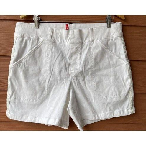 Betabrand Spanx Women Plus Size 1X Shorts Mid Rise Stretch White Excellent  - $33 - From Ninatan